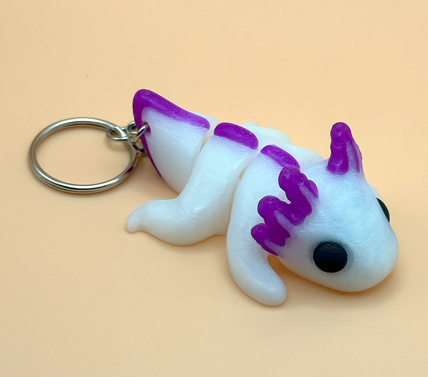 Baby Axolotl Flexi Keychain/Bag Charm