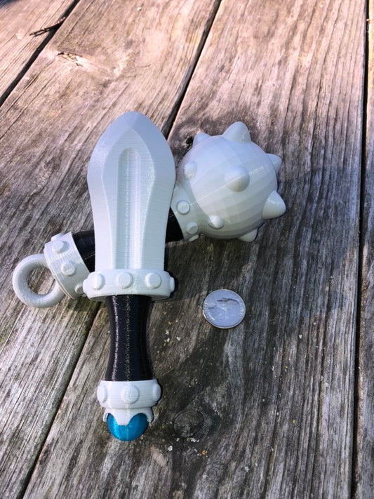 Baby's first Sword, mace rattle, baby rattle toy, sword rattle, Cosplay, Baby Toys, Sword